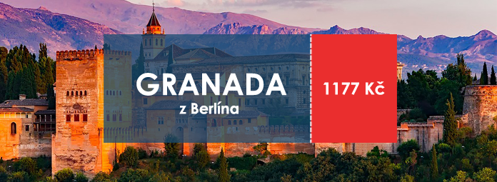 Levna letenka z Berlina do Granady za 1177 Kc