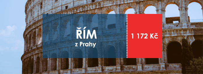 Levna letenka z Prahy do Rima za 1172 Kc