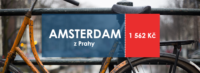 Levna letenka z Prahy do Amsterdamu za 1562 Kc