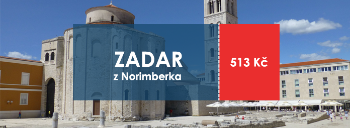 Levné letenky do Chorvatska Zadar z Norimberka za 513 Kč